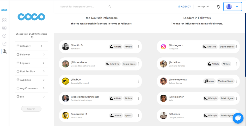 Finding influencers tools